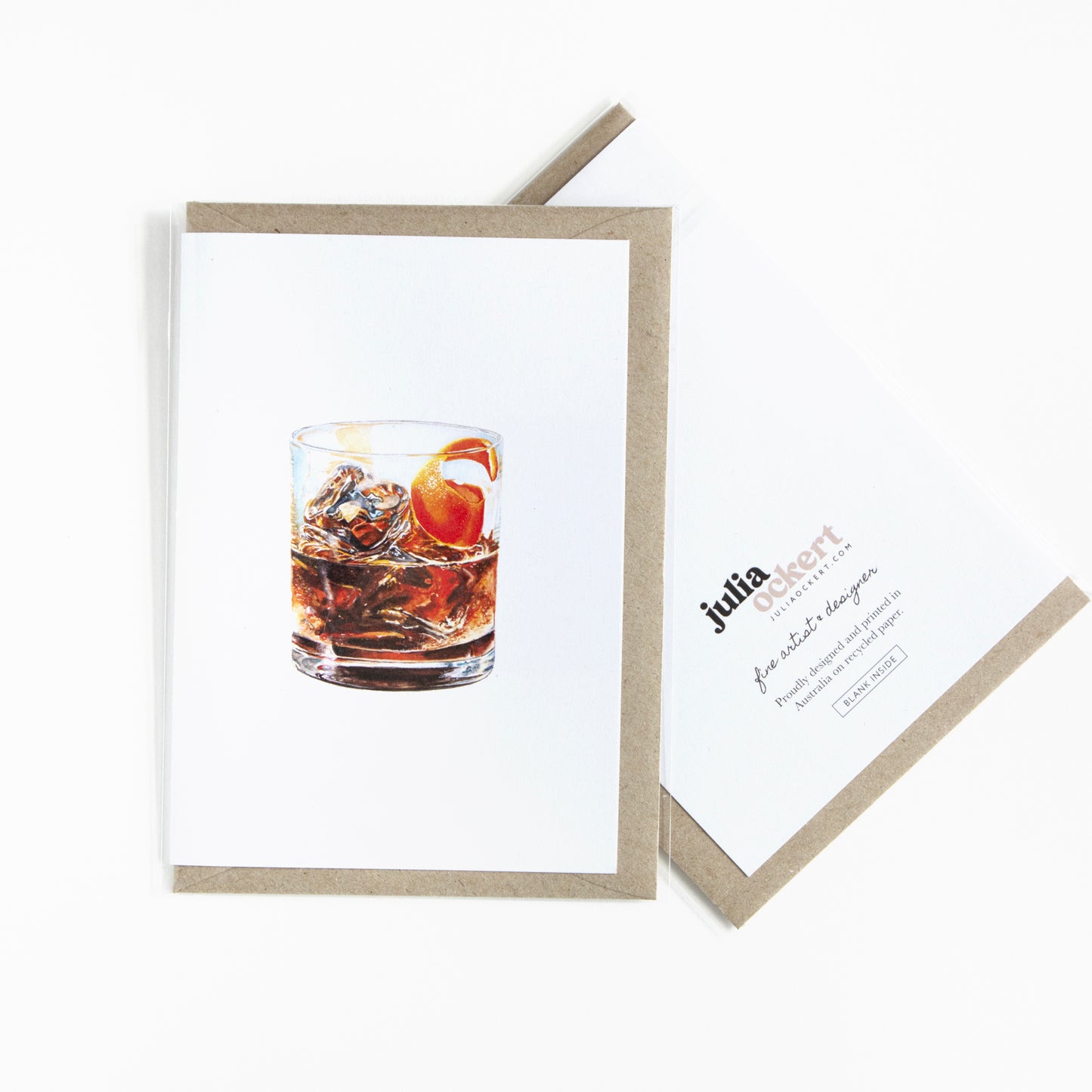 Old Fashioned Cocktail Greeting Card