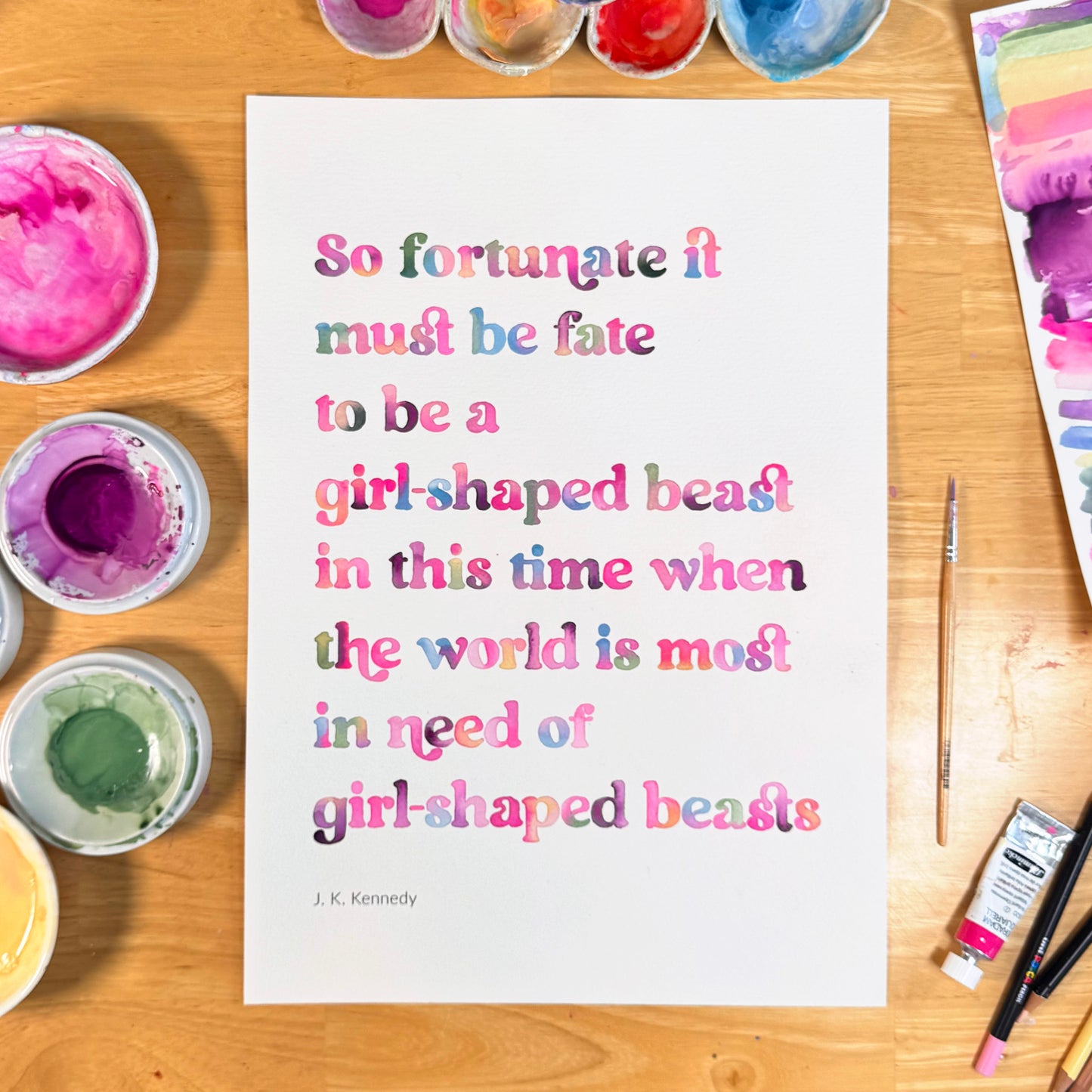 Girl-Shaped Beast - Original Paintings