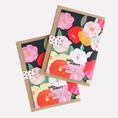 Flowers On Black (All Occasions) Greeting Card