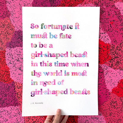Girl-Shaped Beast - Original Paintings