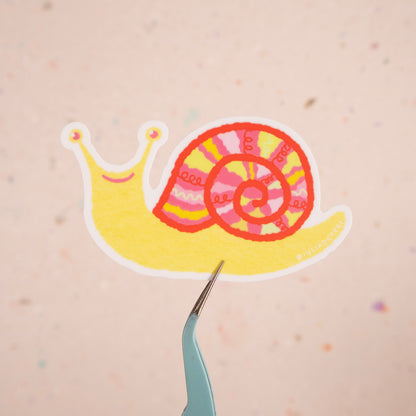 Smiley Snail Sticker