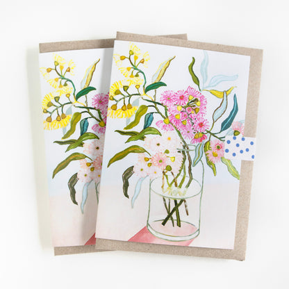 Aussie Blossoming Gums Greeting Card