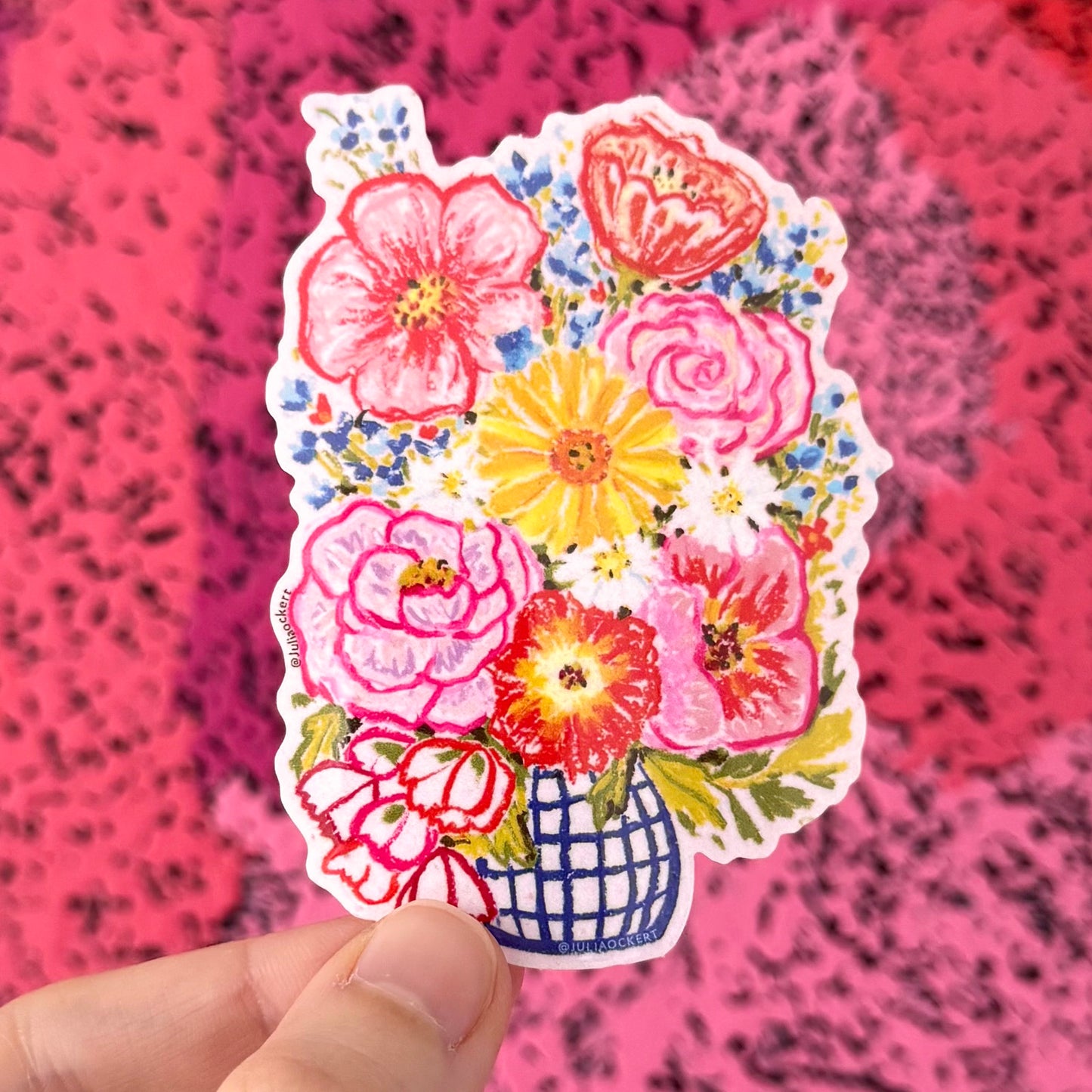 Scribbly Flower Bouquet Sticker