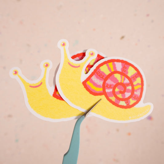Smiley Snail Sticker