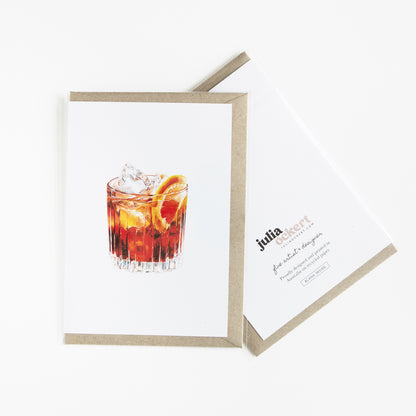 Negroni Cocktail Greeting Card