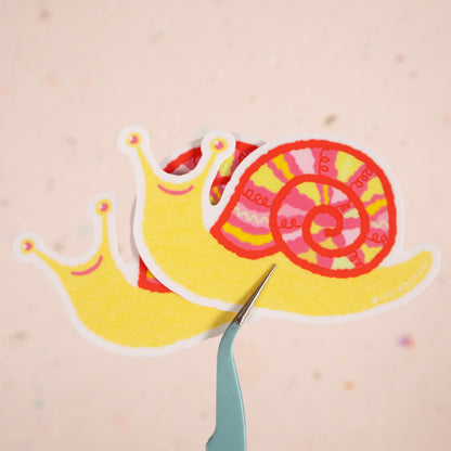 Smiley Snail Sticker