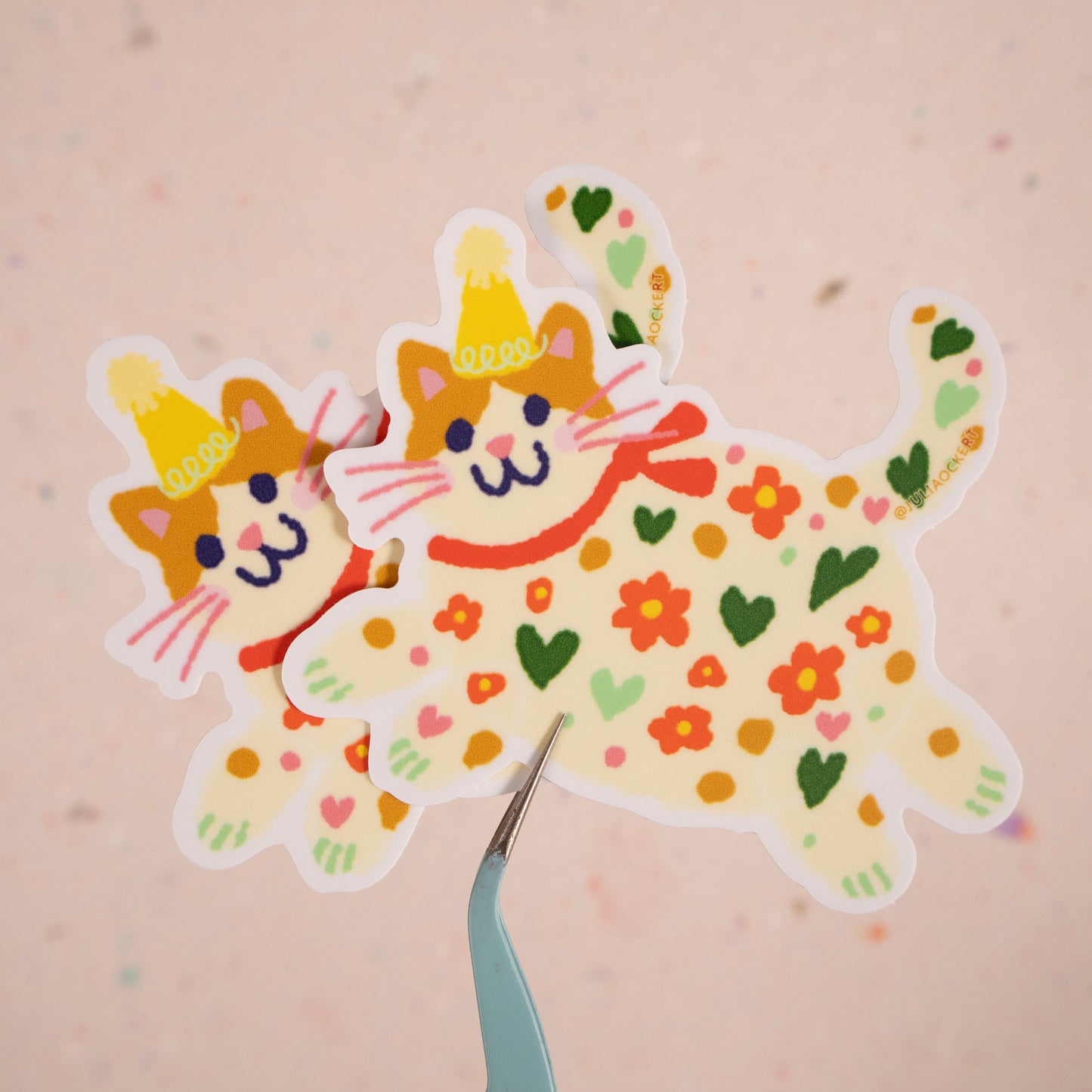 Party Hat Chunky Cat Sticker