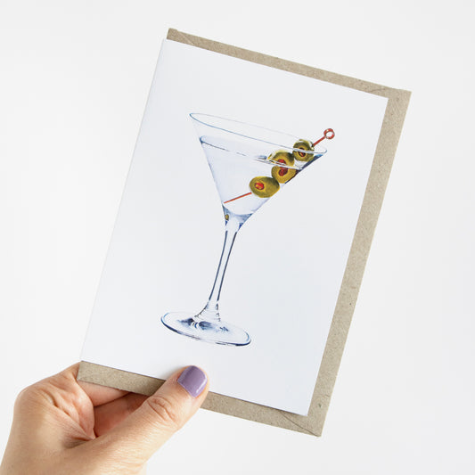 Martini Cocktail Greeting Card