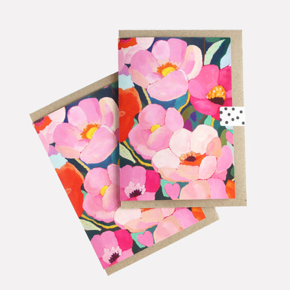 Colourful Flowers Greeting Card