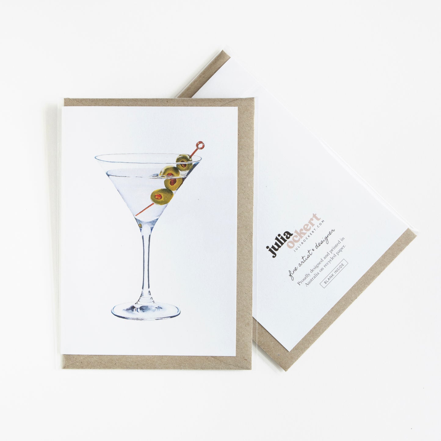 Martini Cocktail Greeting Card