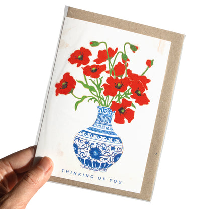 Thinking Of You (Red Poppies) Greeting Card