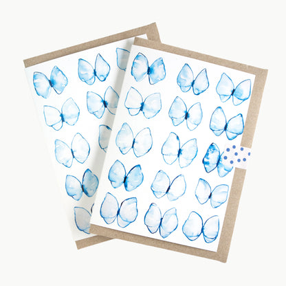 Blue Butterfly Mosaic Greeting Card