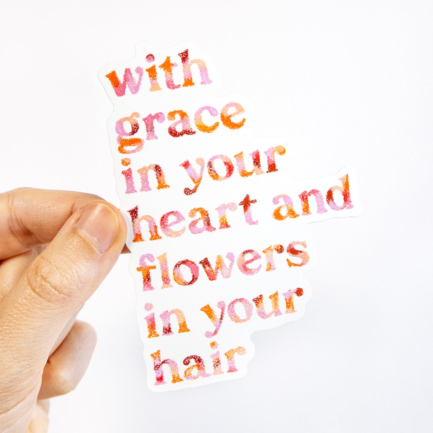 Flowers In Your Hair Vinyl Sticker