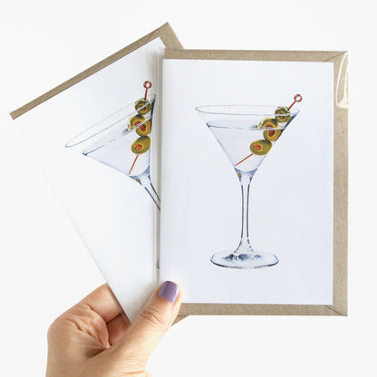 Martini Cocktail Greeting Card