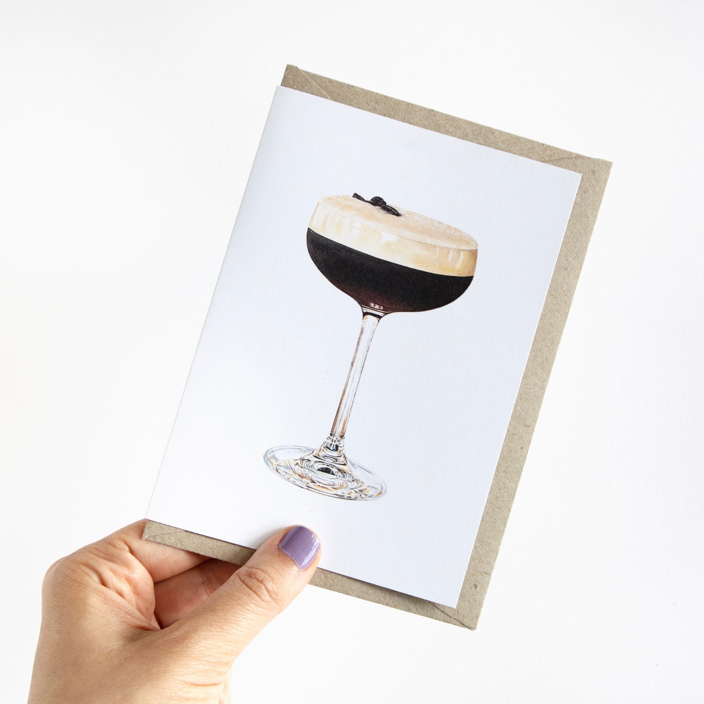 Espresso Martini Cocktail Greeting Card