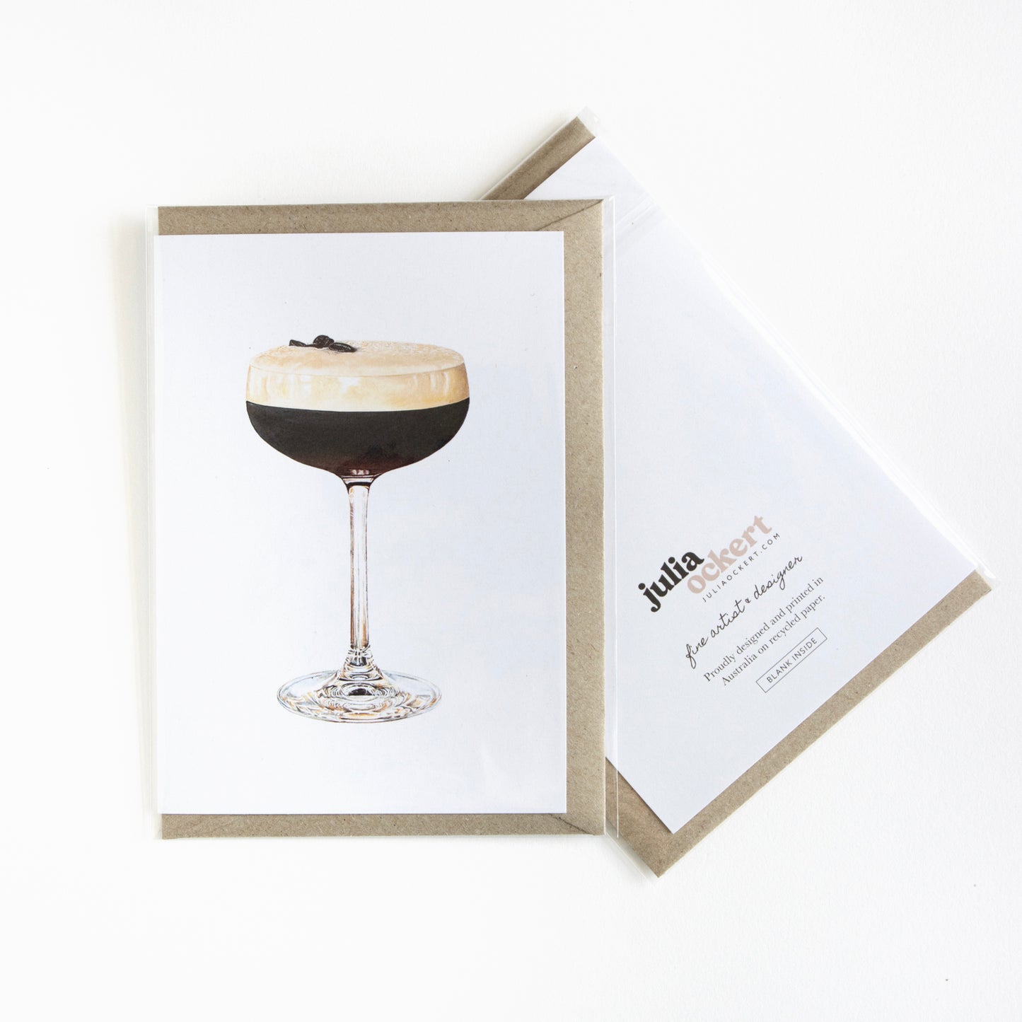 Espresso Martini Cocktail Greeting Card