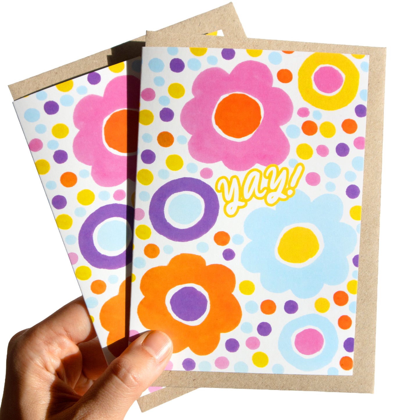 Yay! Cutesy Confetti Greeting Card