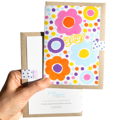 Yay! Cutesy Confetti Greeting Card