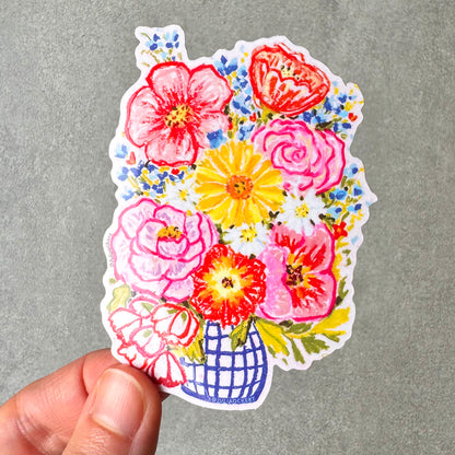 Scribbly Flower Bouquet Sticker