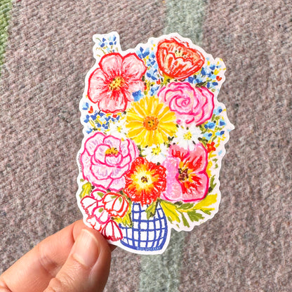 Scribbly Flower Bouquet Sticker