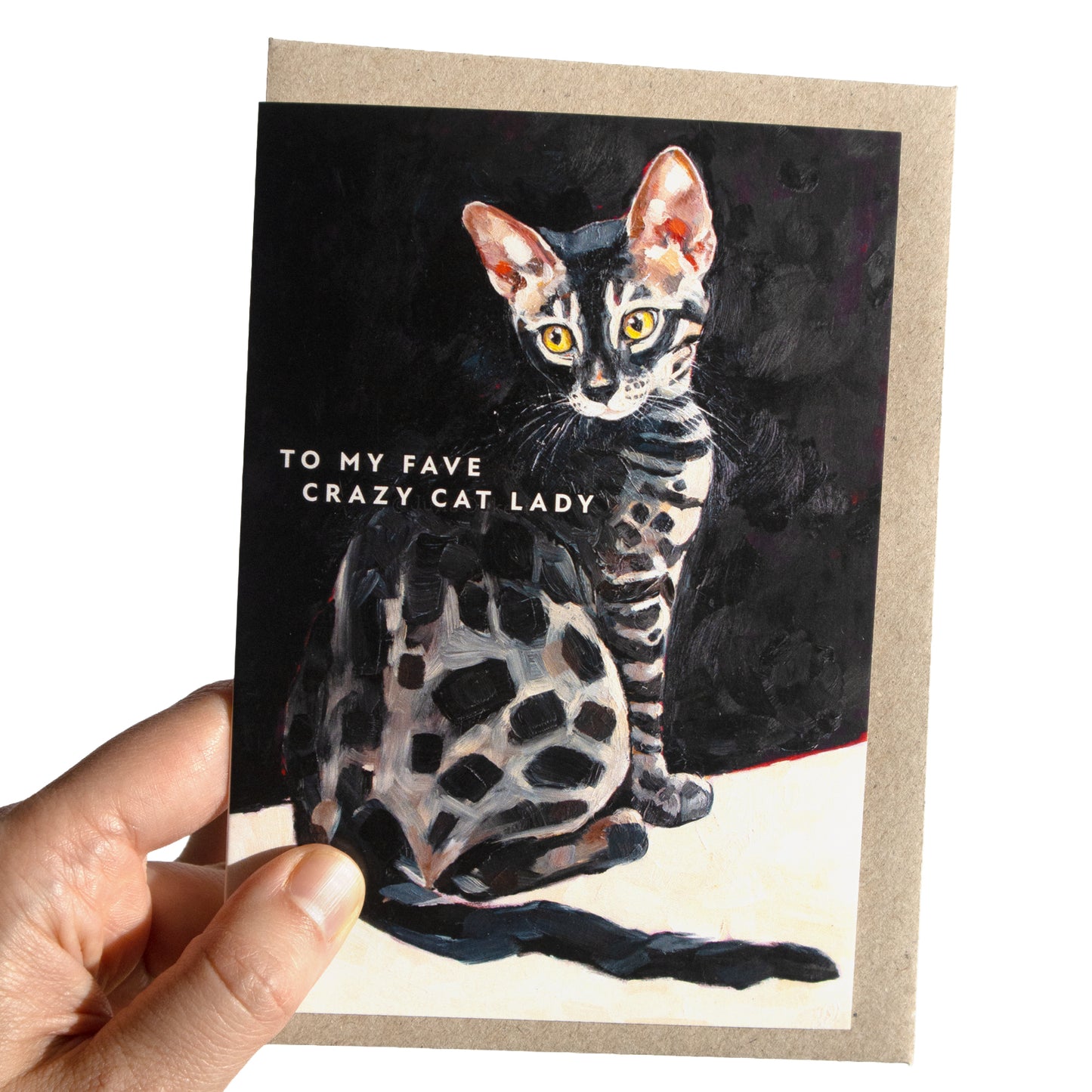 To My Fave Crazy Cat Lady Greeting Card