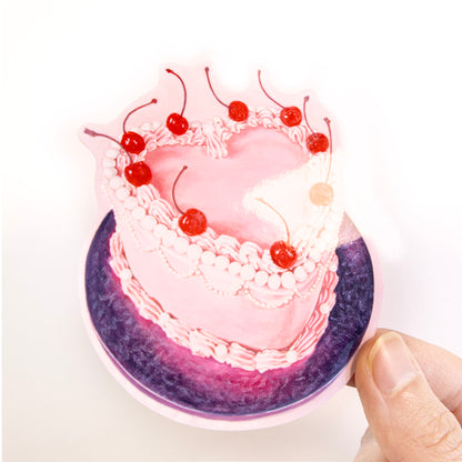 Pink Cake Vinyl Sticker
