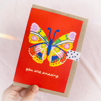 You Are Amazing - Butterfly Greeting Card