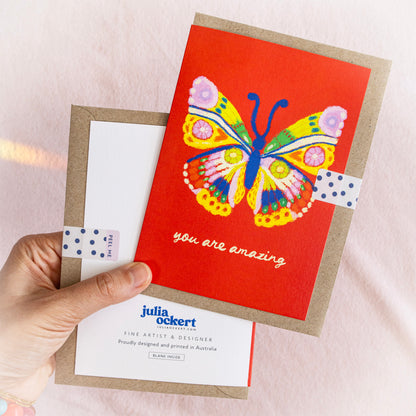 You Are Amazing - Butterfly Greeting Card