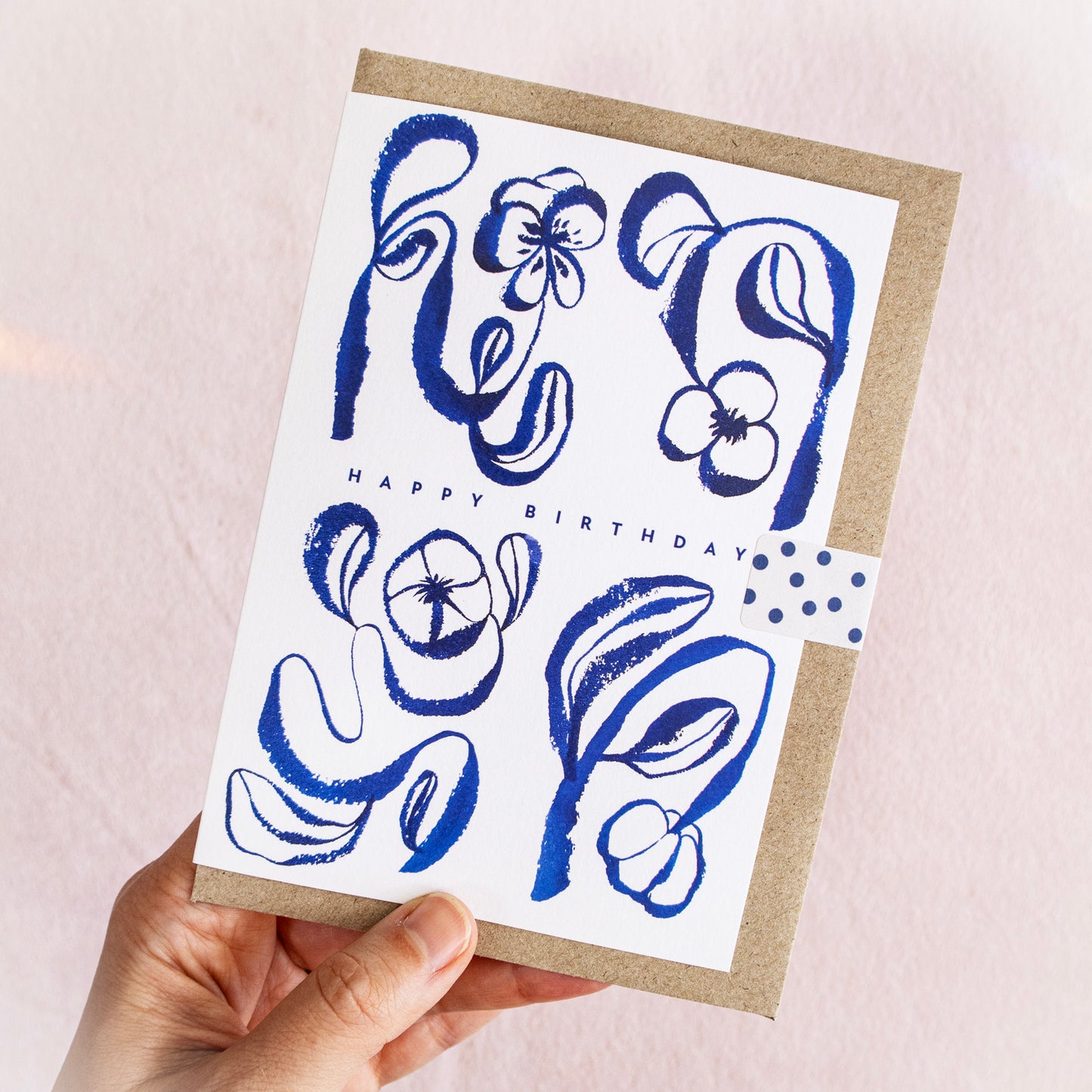 Happy Birthday - Dancing Florals Greeting Card