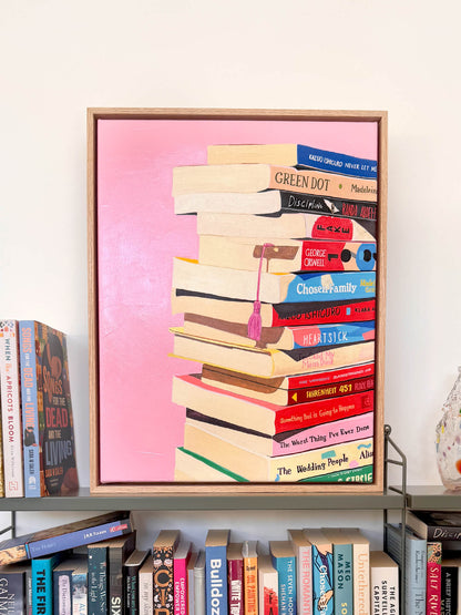 Book Stack Original Artwork