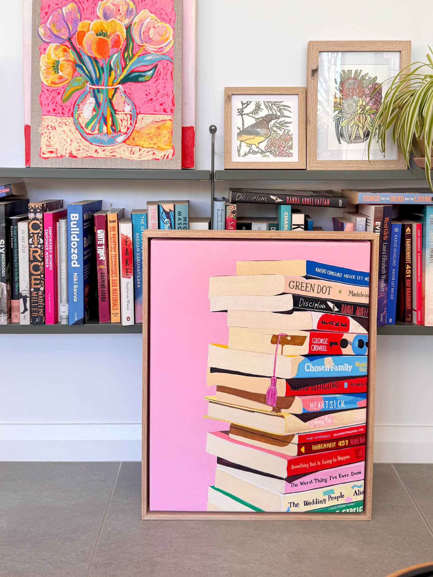 Book Stack Original Artwork