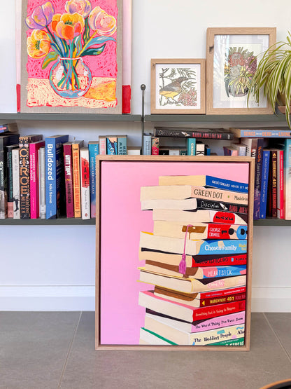 Book Stack Original Artwork