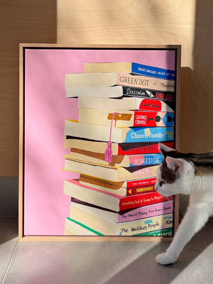Book Stack Original Artwork