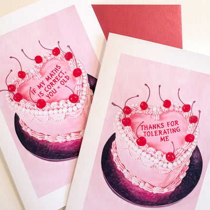 Custom Valentines Day / Bday Cake Card