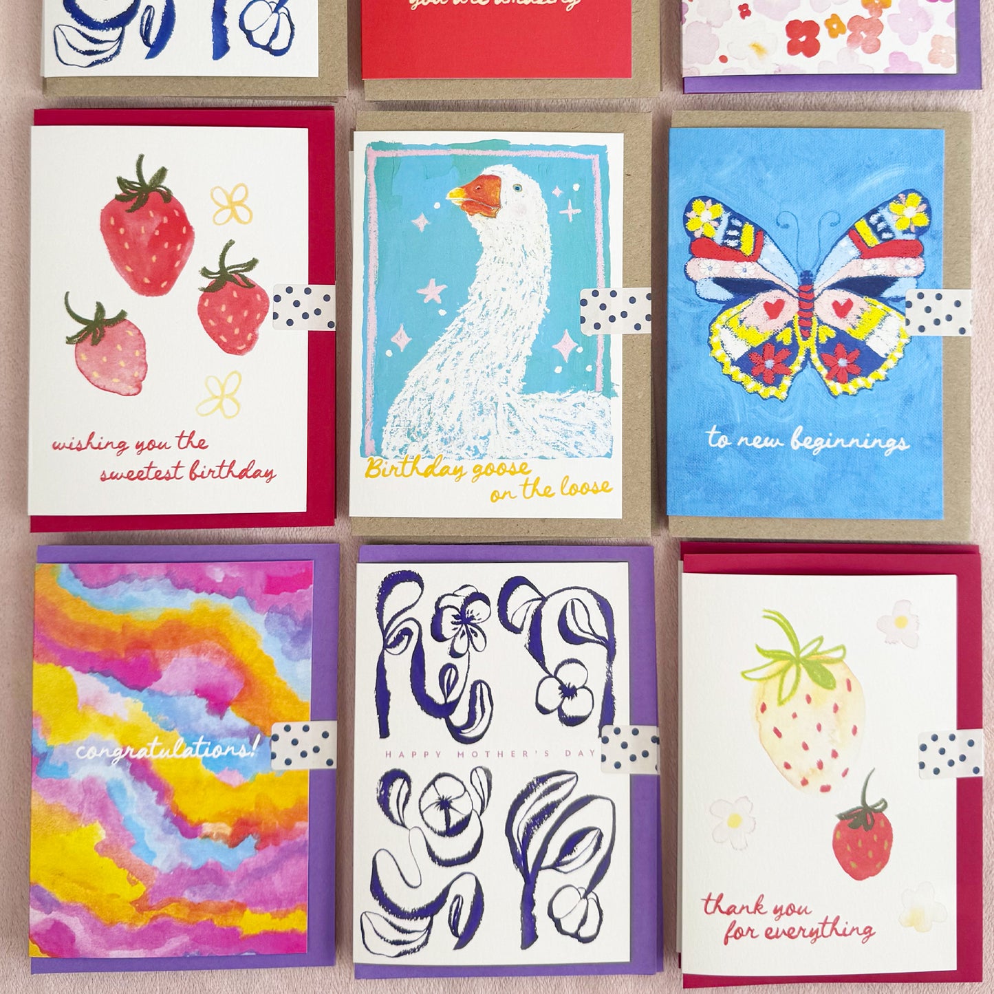 Congratulations - Rainbow Painted Greeting Card