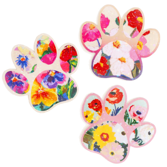 Puppy Paw Prints Glitter Stickers (3 Designs)