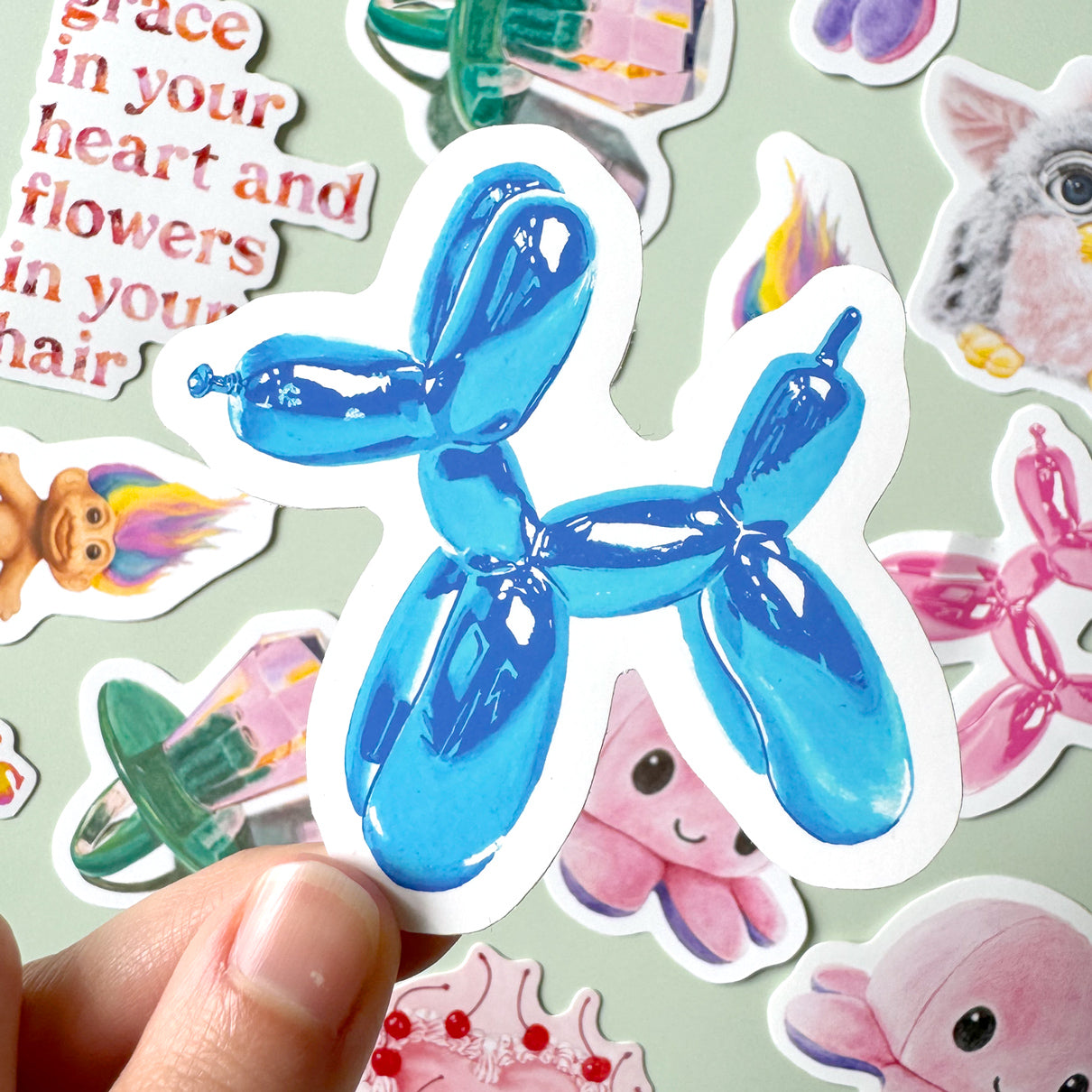 Balloon Dog (Blue) Vinyl Sticker