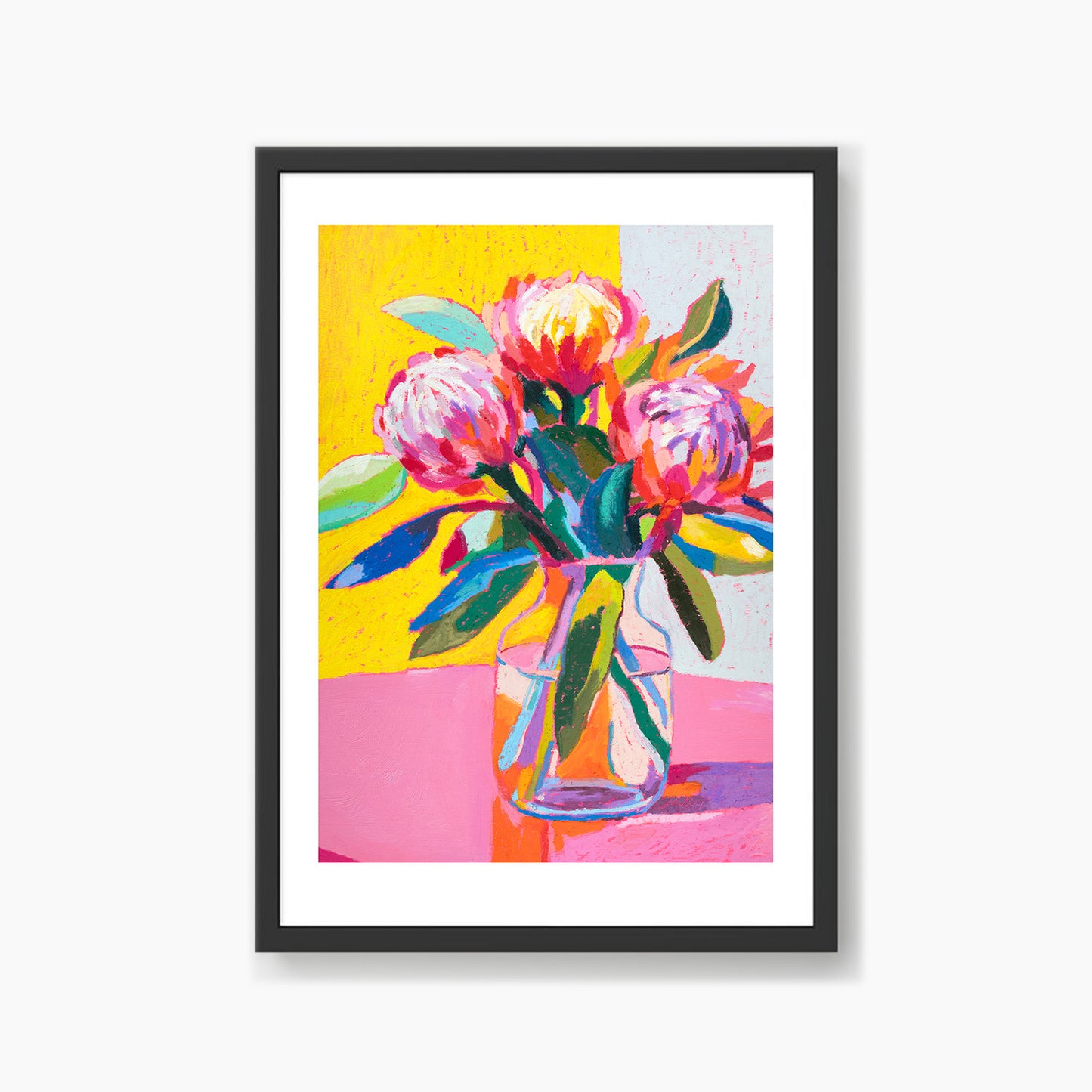 Playful Protea Flowers Print