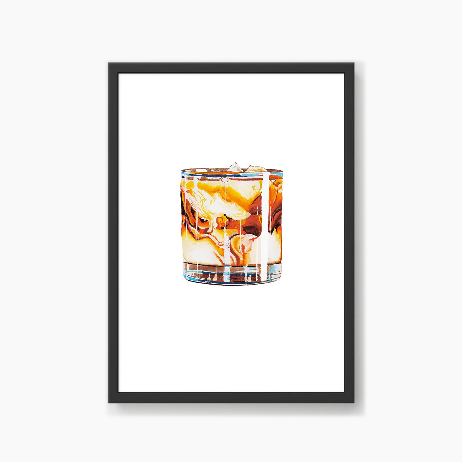 White Russian Cocktail Art Print | Giclées + Framed Prints