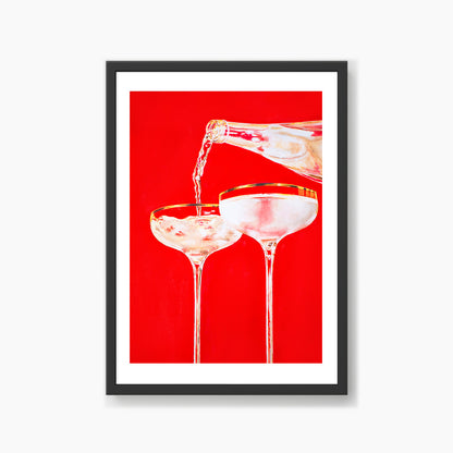 Red Retro Cocktail Glasses