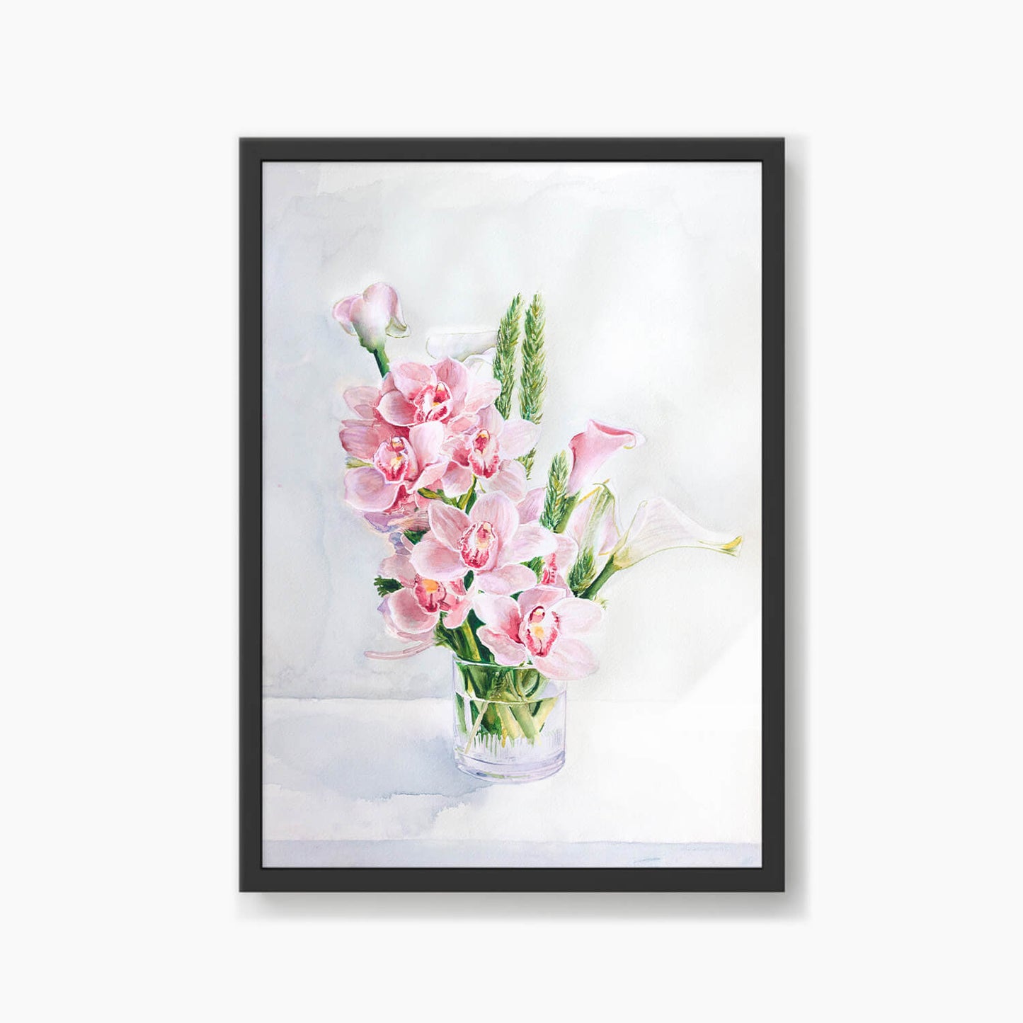 Orchids and Lilies Still Life Art Print
