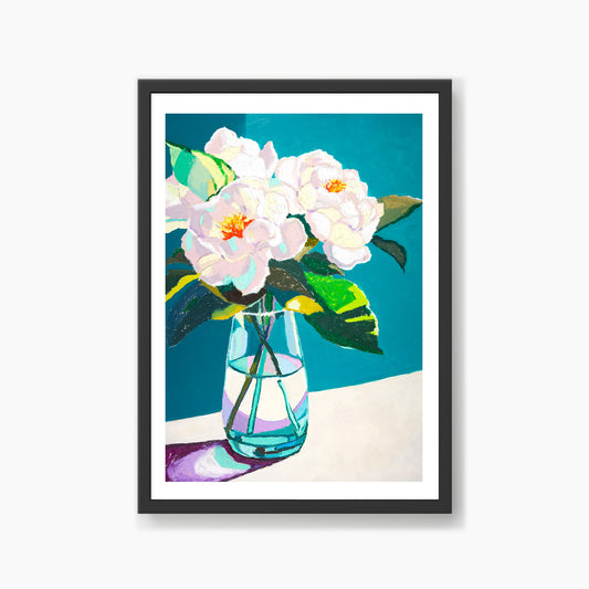 White Peonies Art Print