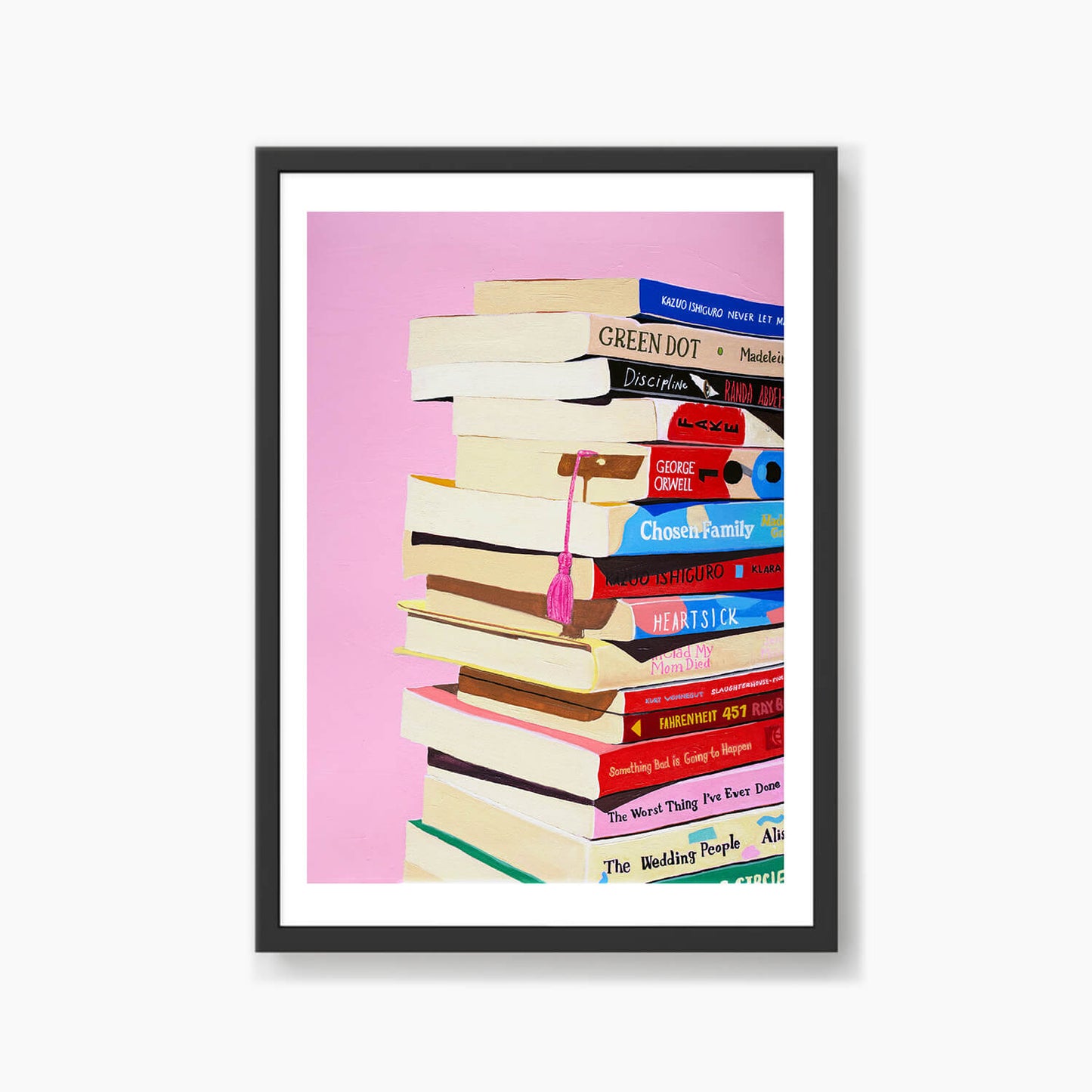 Book Stack Art Print