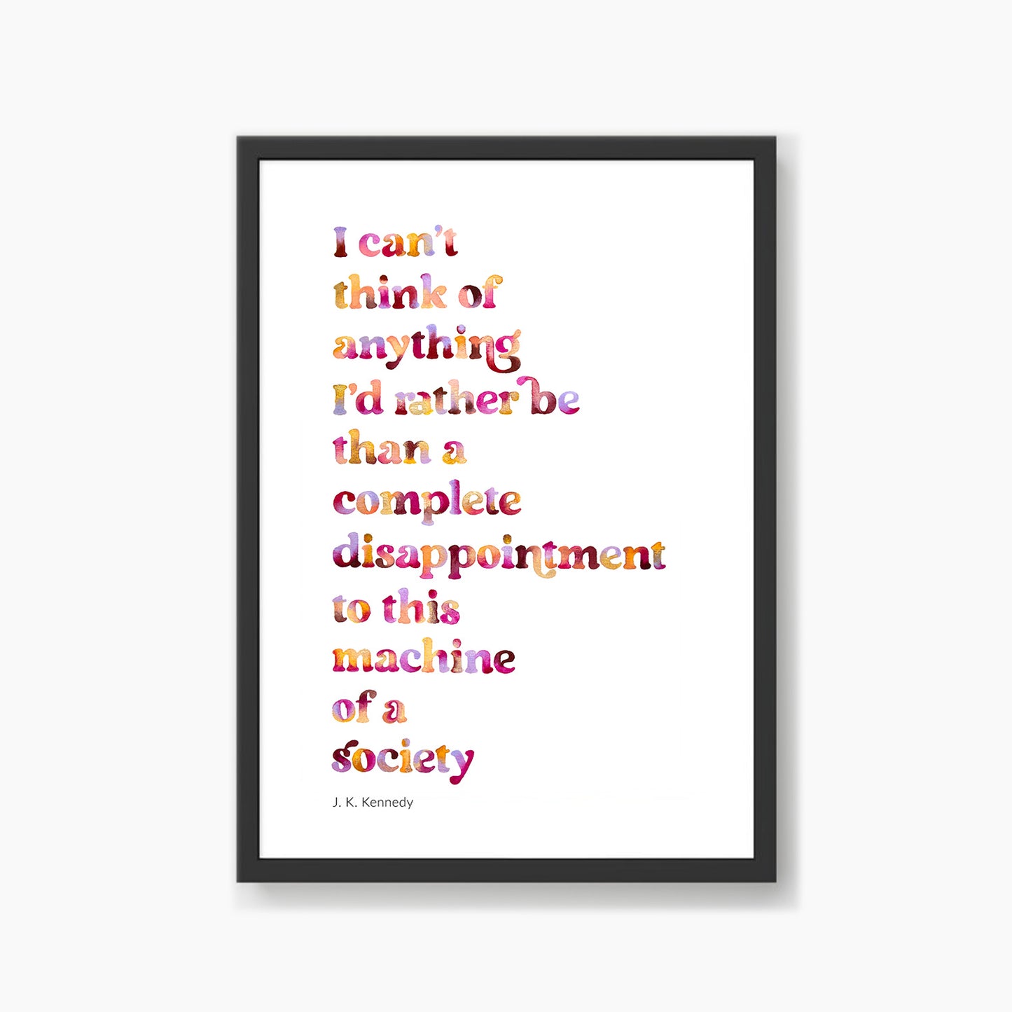 Machine of a Society Poem Print