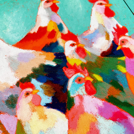 A Chicken Extravaganza Art Print Giclées and Framed Prints Available