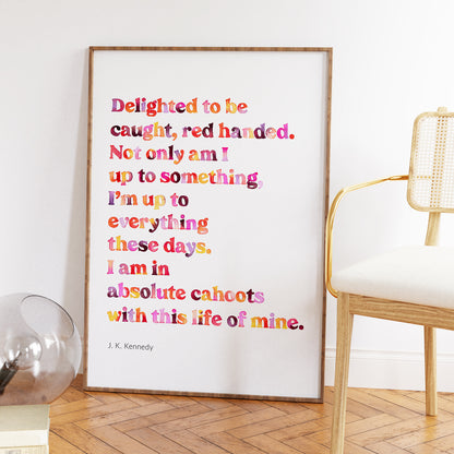 In Absolute Cahoots Poem Print