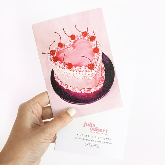 Pink Princess Cake Greeting Card