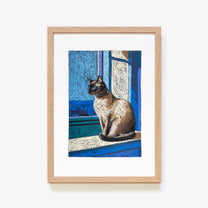 Room With A Mew / The Blue Siamese Cat Art Print | Giclées + Framed ...