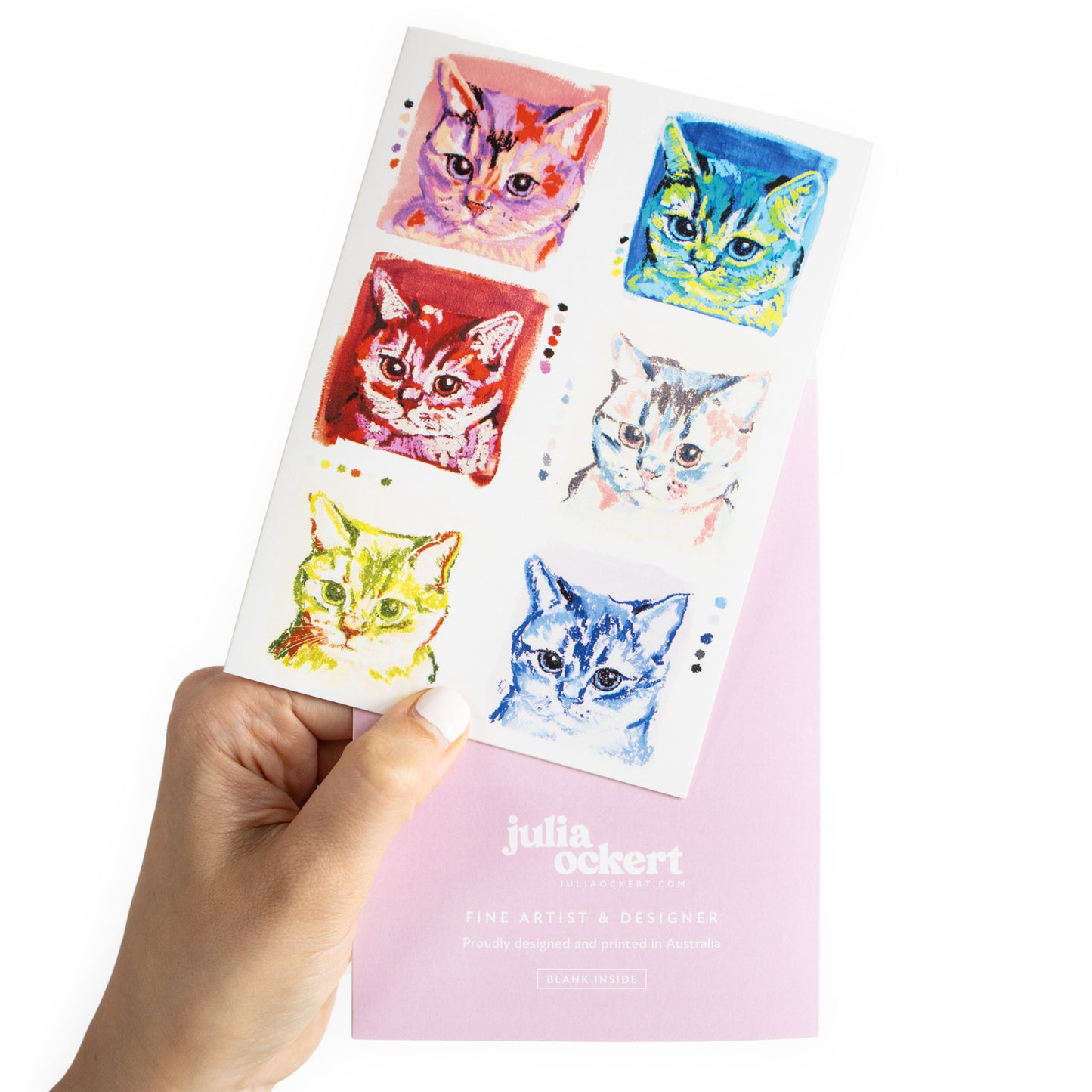 Cute Cat Colour Swatches Greeting Card