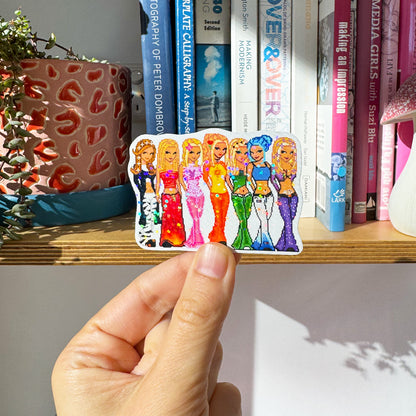 Y2K Nostalgic Dollz Glitter Sticker